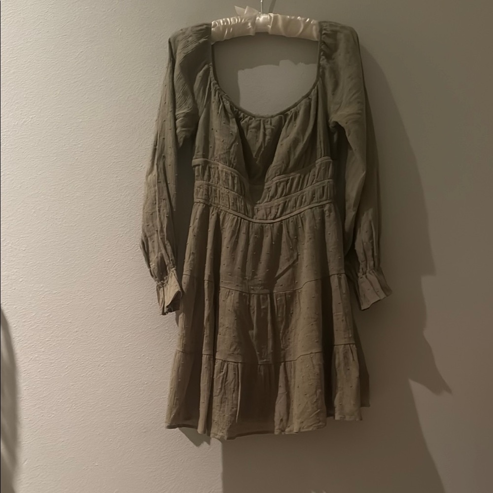 Altard State Elegant Olive Green Women's Dress Med